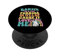 Carino Karma è un gatto furring nel mio giro perché mi ama PopSockets PopGrip Adesivo