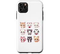 Carino Kawaii Animali Set Chibi Anime Multiplo Amante degli Animali Custodia per iPhone 11 Pro Max