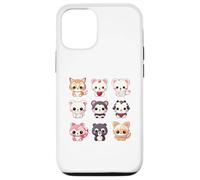 Carino Kawaii Animali Set Chibi Anime Multiplo Amante degli Animali Custodia per iPhone 12/12 Pro