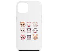 Carino Kawaii Animali Set Chibi Anime Multiplo Amante degli Animali Custodia per iPhone 13