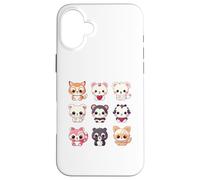 Carino Kawaii Animali Set Chibi Anime Multiplo Amante degli Animali Custodia per iPhone 16 Plus