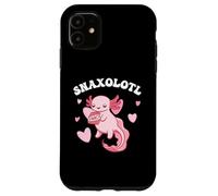 Carino Kawaii Axolotl mangia snack Custodia per iPhone 11