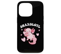 Carino Kawaii Axolotl mangia snack Custodia per iPhone 13 Pro