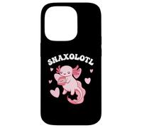 Carino Kawaii Axolotl mangia snack Custodia per iPhone 14 Pro