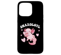 Carino Kawaii Axolotl mangia snack Custodia per iPhone 15 Pro Max