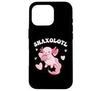 Carino Kawaii Axolotl mangia snack Custodia per iPhone 16 Pro
