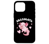 Carino Kawaii Axolotl mangia snack Custodia per iPhone 16 Pro Max
