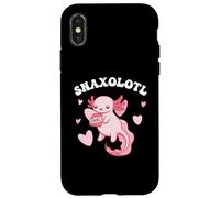 Carino Kawaii Axolotl mangia snack Custodia per iPhone X/XS