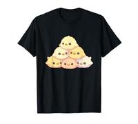 Carino Kawaii Baby Chick Stack Pastel Chick Famiglia Maglietta