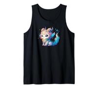 Carino Kawaii Baby Chimera Blu Rosa Fantasy Beast Creatura Canotta