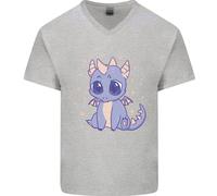 Carino Kawaii Baby Drago Maglietta In Cotone A V Per Uomo