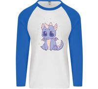 Carino Kawaii Baby Dragon Uomo L/S Maglietta Baseball