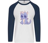 Carino Kawaii Baby Dragon Uomo L/S Maglietta Baseball