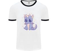 Carino Kawaii Baby Dragon Uomo Ringer T-Shirt