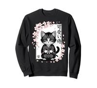 Carino Kawaii Baby Samurai Cat - Carino Giapponese Sakura Felpa