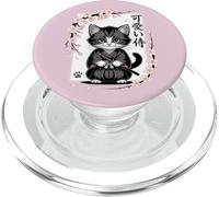 Carino Kawaii Baby Samurai Cat - Carino giapponese Sakura PopSockets PopGrip per MagSafe