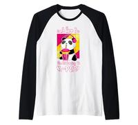Carino Kawaii Boba Panda Can't Hear You I'm Listening K-Pop Maglia con Maniche Raglan