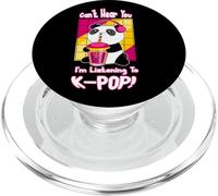 Carino Kawaii Boba Panda Can't Hear You I'm Listening K-POP PopSockets PopGrip per MagSafe