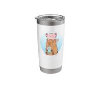 Carino Kawaii Bubble Tea Axolotl Capybara Bicchiere termico in acciaio inox doppia parete