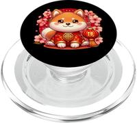 Carino Kawaii Cane Shiba Inu Cinese Lunare Capodanno Rosso Oro PopSockets PopGrip per MagSafe