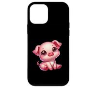 Carino Kawaii Cartoon Piglet Seduto Custodia per iPhone 12 mini