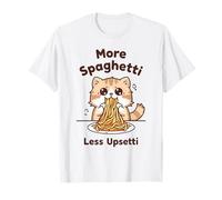 Carino Kawaii Cat Anime più Spaghetti Meno Upsetti Meme Donne Maglietta