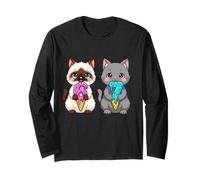Carino Kawaii Cats Neko 67 Drip Meme Divertente Sei Sette Maglia a Manica