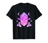 Carino Kawaii Crystal Pastel Goth Moon Candele Pipistrello Maglietta