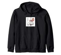 Carino Kawaii Gatto Giapponese Mangiare Riso Anime Manga Ramen Divertente Felpa con Cappuccio