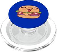Carino Kawaii Hamburger Carattere Happy Food Art PopSockets PopGrip per MagSafe