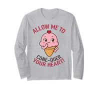 Carino Kawaii Ice Cream Pun Cone-quer Il Tuo Cuore Ragazze Estate Maglia a Manica