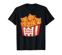 Carino Kawaii Kitten Nuggets giapponese stile Bento Anime Maglietta