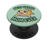 Carino Kawaii Leopard Gecko Mom Best Ever Splooting Lizard Y2K PopSockets PopGrip Adesivo