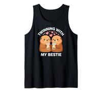 Carino Kawaii Lontra Bere Boba, Divertente Bubble Tea Besties Canotta