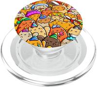 Carino Kawaii Moda Gatti Pattern Art Illustrazione PopSockets PopGrip per MagSafe