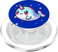 Carino Kawaii Narvalo Blu Rosa Anime Sea Critter Divertimento PopSockets PopGrip per MagSafe