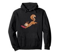 Carino Kawaii Scoiattolo Frisbee Giocatore di Golf Cartoon Disco Golf Felpa con Cappuccio