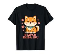 Carino Kawaii Shiba Inu Smiling Dog Art Maglietta