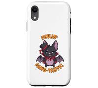 Carino Kawaii Vampire Bat Pun Feelin Fang-Tastic Halloween Custodia per iPhone XR