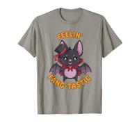 Carino Kawaii Vampire Bat Pun Feelin Fang-Tastic Halloween Maglietta
