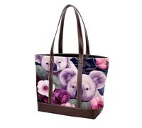 Carino Koala-1750 Tote Bags in pelle durevole Borse e borse in tela per le donne Top Handle Satchel Hobo Bags, Multicolore 08, 33.8x12x31cm/13.3x4.7x12.2 in