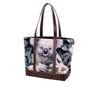Carino Koala-1761 Borse a tracolla per le donne grandi borse in morbida pelle lavata e borse durevoli, Multicolore 01, 33.8x12x31cm/13.3x4.7x12.2 in