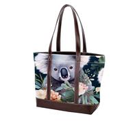 Carino Koala-1783 Tote Bags in pelle durevole Borse e borse in tela per le donne Top Handle Satchel Hobo Bags, Multicolore 10., 33.8x12x31cm/13.3x4.7x12.2 in
