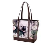 Carino Koala-1794 Borse a tracolla per le donne grandi borse in morbida pelle lavata e borse durevoli, Multicolore 02, 33.8x12x31cm/13.3x4.7x12.2 in