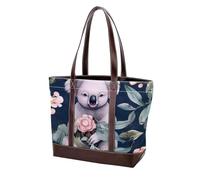 Carino Koala-1794 Borse a tracolla per le donne grandi borse in morbida pelle lavata e borse durevoli, Multicolore 05, 33.8x12x31cm/13.3x4.7x12.2 in