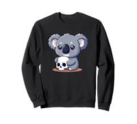 Carino Koala Abbracciare Teschio Kawaii Pastello Goth Animale Felpa