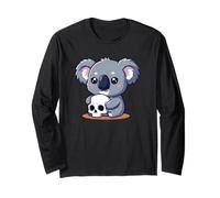 Carino Koala Abbracciare Teschio Kawaii Pastello Goth Animale Maglia a Manica