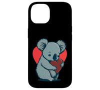Carino Koala Bear Holding Heart Kawaii Koala Cuore Custodia per iPhone 14