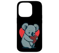 Carino Koala Bear Holding Heart Kawaii Koala Cuore Custodia per iPhone 14 Pro