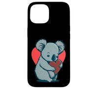 Carino Koala Bear Holding Heart Kawaii Koala Cuore Custodia per iPhone 15